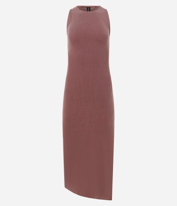 Vestido New Midi en Rib con Espalda Abiertas