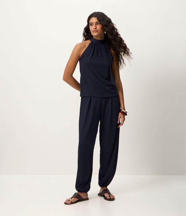 Pantalón Aladim Texturizada con Cintura Elástica 1