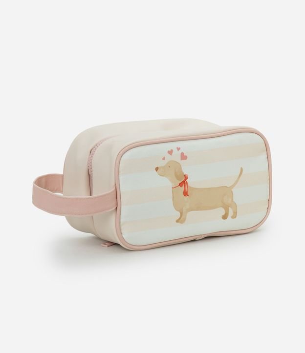 Neceser con Compartimentos Limpio y Sucio con Estampa de Perro
