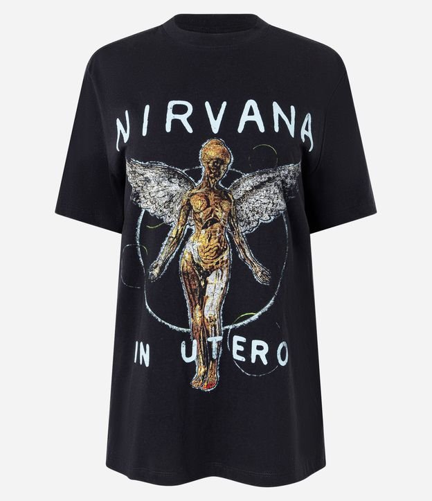 Remera Manga Corta con Estampa de Nirvana Albúm In Utero 6