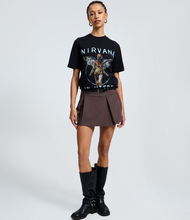 Remera Manga Corta con Estampa de Nirvana Albúm In Utero 3