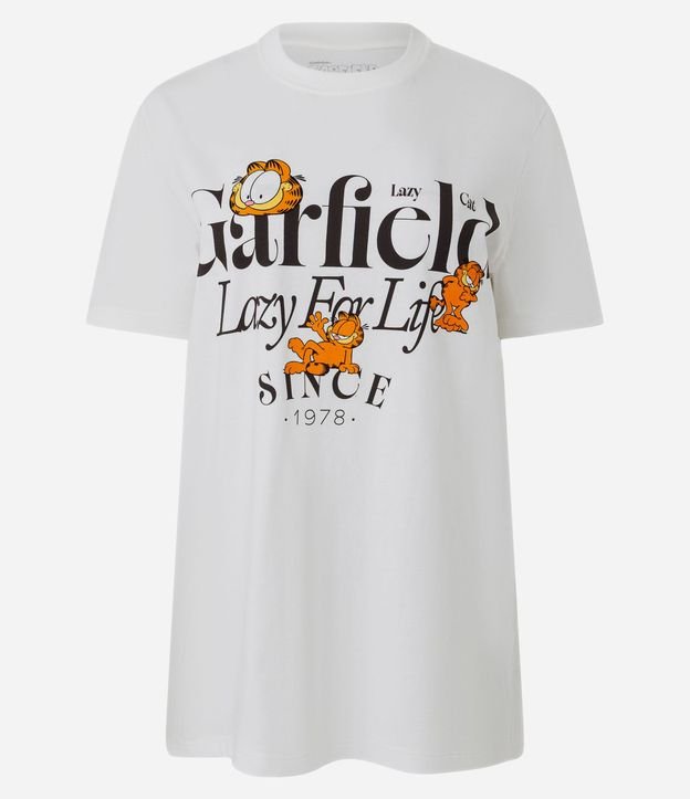 Remera en Algodón con Estampado y Lettering Garfield 4