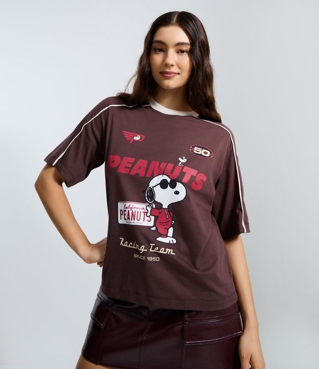 Remera en Algodón con Estampado Snoopy Racer 1