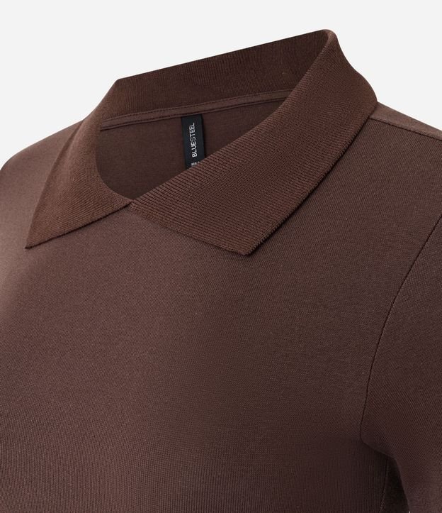 Blusa Básica Manga Corta con Cuello Polo 5