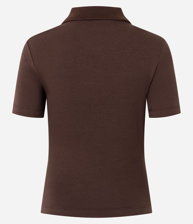 Blusa Básica Manga Corta con Cuello Polo 6