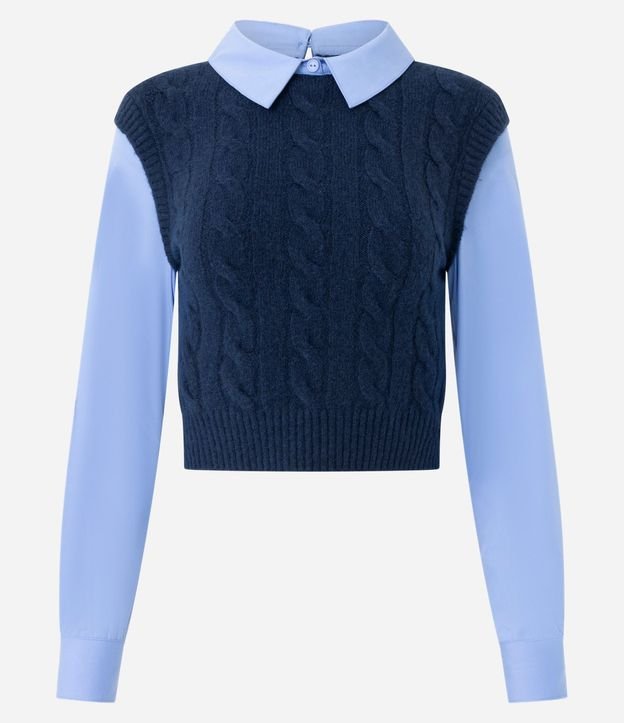 Camisa en Punto con Efecto Superposición 6