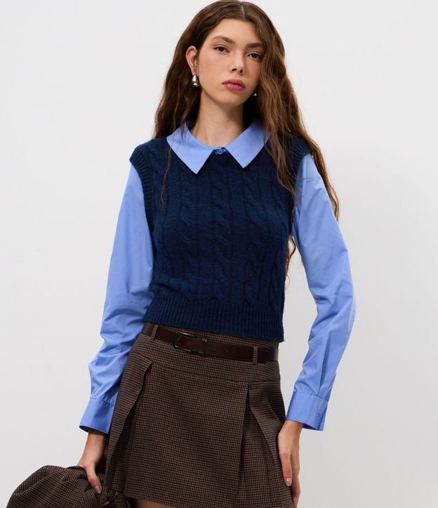 Camisa en Punto con Efecto Superposición 3