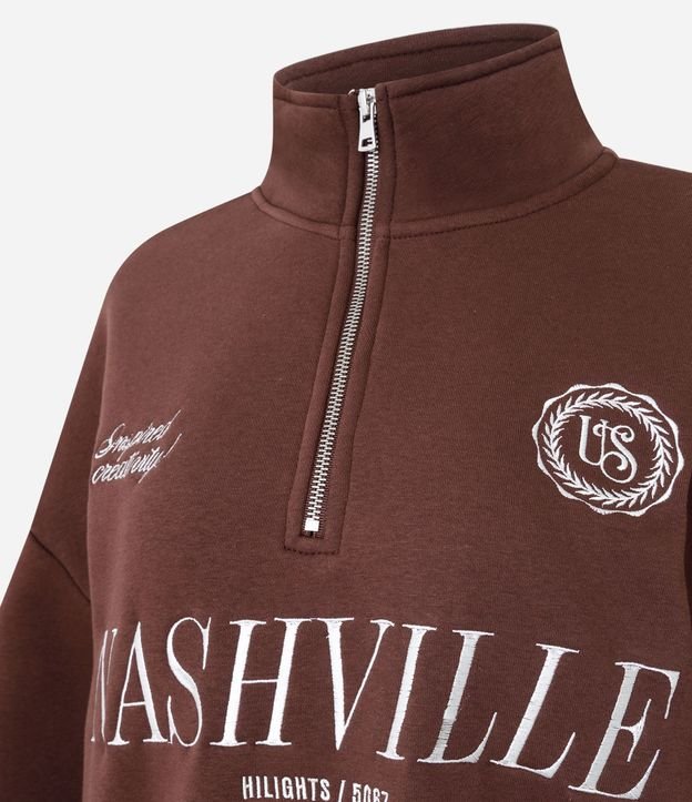 Buzo con Half Cremallera y Lettering Nashville 6