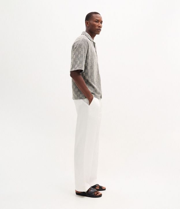 Camisa Boxy en Tejido Texturizado con Cuello Bowling 2