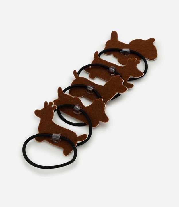 Kit 05 Gomitas Infantiles para el Pelo con Cachorros – Talle U 2