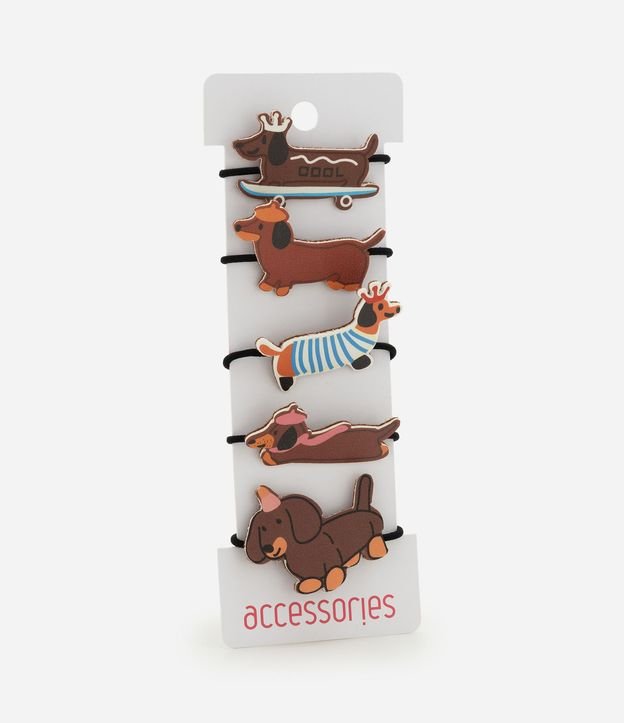 Kit 05 Gomitas Infantiles para el Pelo con Cachorros – Talle U 4