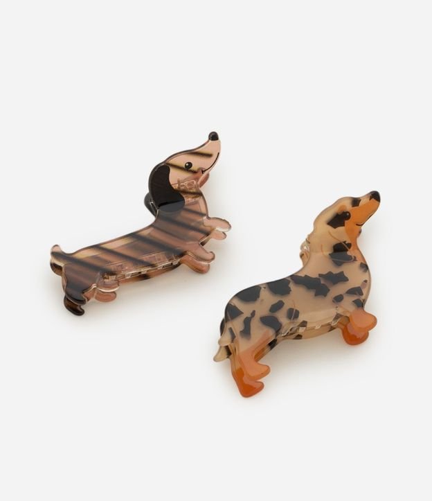 Kit 02 Pinzas Infantiles para el Pelo Perro Salsicha – Talle U