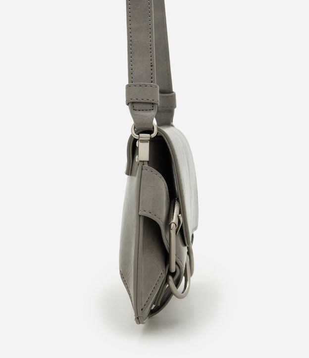 Cartera Baguette Pequeña en PU con Hebillas Decorativas 3