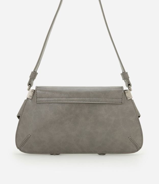 Cartera Baguette Pequeña en PU con Hebillas Decorativas 4