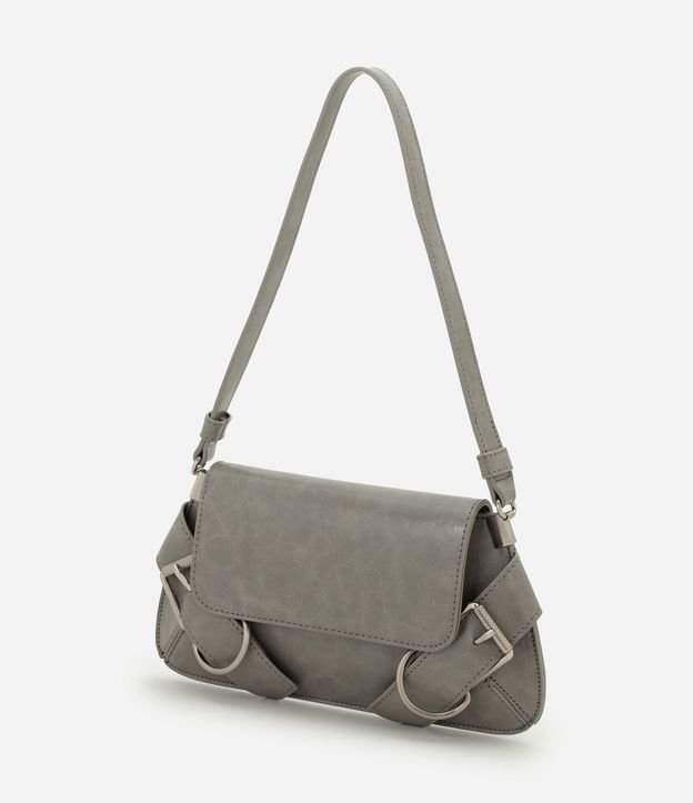 Cartera Baguette Pequeña en PU con Hebillas Decorativas 5