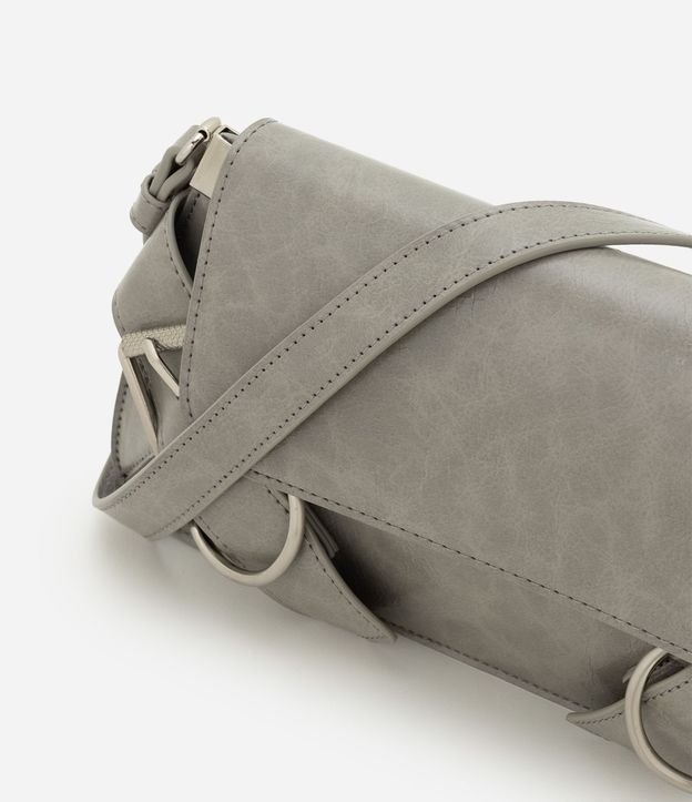 Cartera Baguette Pequeña en PU con Hebillas Decorativas 7