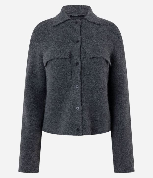 Campera Regular en Punto con Bolsillos Aplicados 6