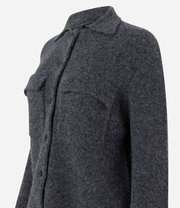 Campera Regular en Punto con Bolsillos Aplicados 7