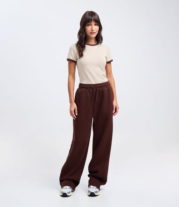 Blusa Baby Look con Mangas y Cuello Contrastantes 3