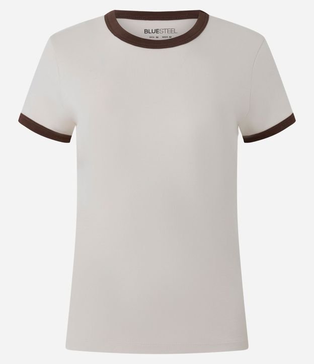 Blusa Baby Look con Mangas y Cuello Contrastantes 4