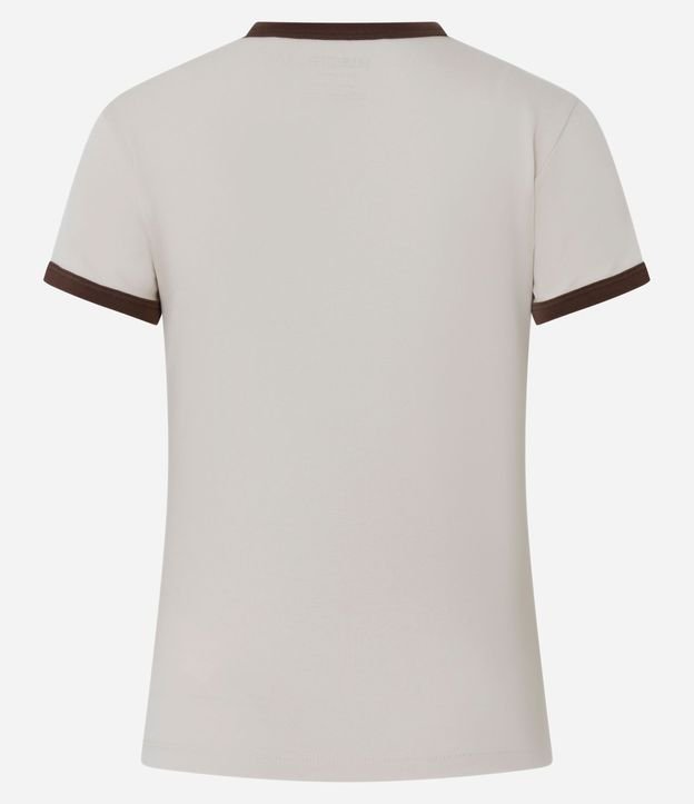 Blusa Baby Look con Mangas y Cuello Contrastantes 5