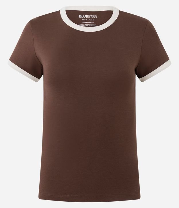 Blusa Baby Look con Mangas y Cuello Contrastantes 4