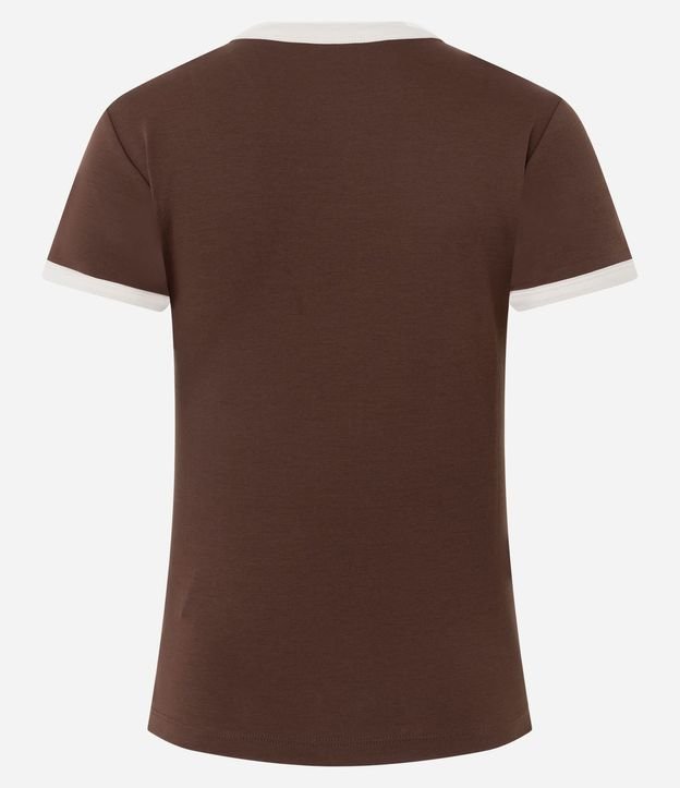 Blusa Baby Look con Mangas y Cuello Contrastantes 5