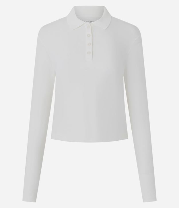 Blusa Polo con Manga Larga en Algodón