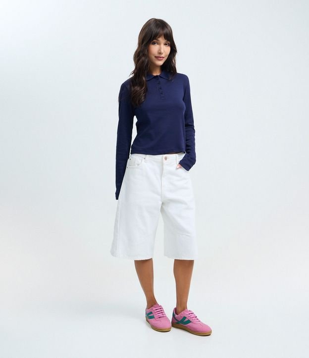 Blusa Polo con Manga Larga en Algodón 2