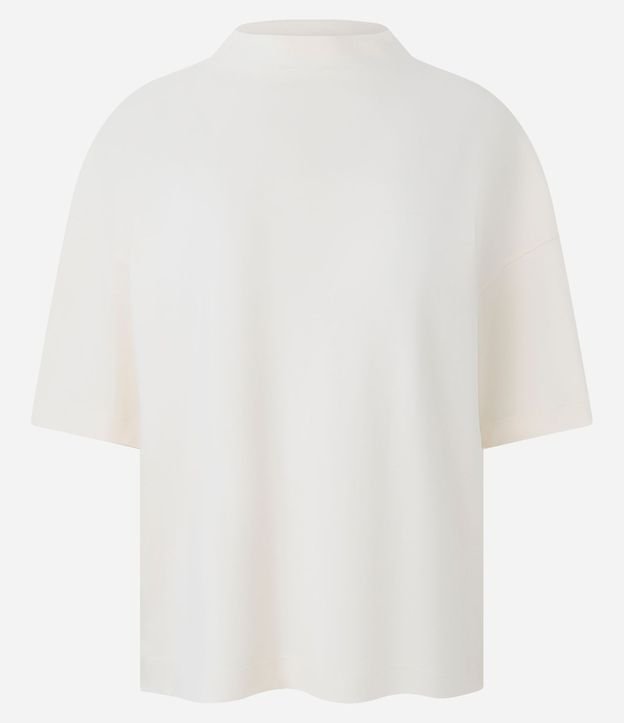 Remera Sueltecita con Cuello Entero y Manga Corta