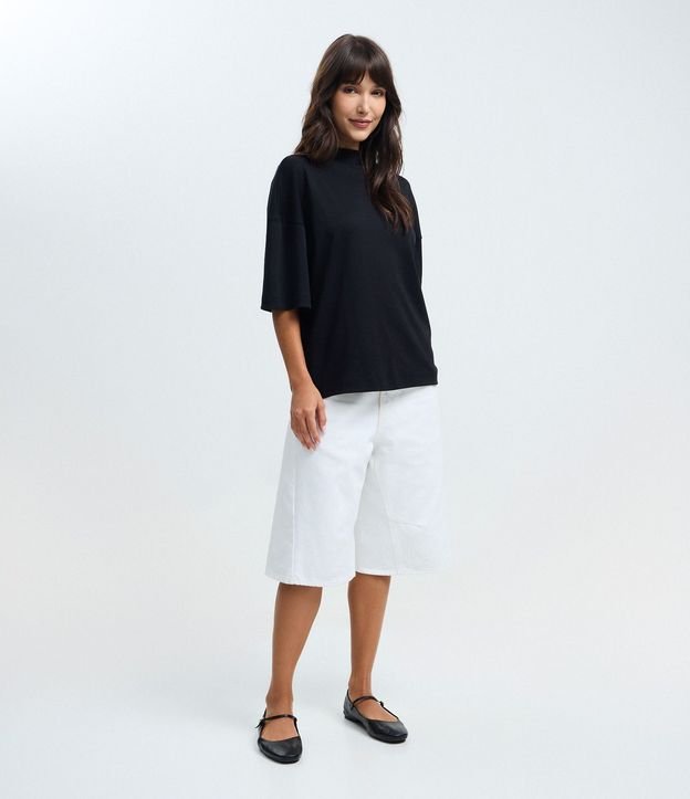 Remera Sueltecita con Cuello Entero y Manga Corta 2