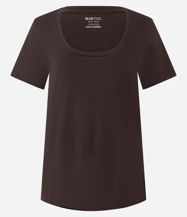 Blusa Básica Manga Corta en Algodón 4