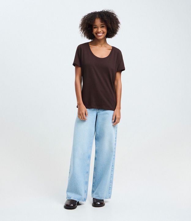 Blusa Básica Manga Corta en Algodón 2