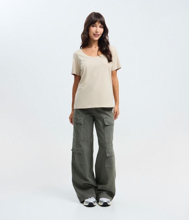 Blusa Básica Manga Corta en Algodón 2
