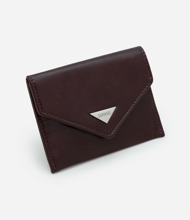 Billetera Sobre Pequeña en PU con Detalle Triangular