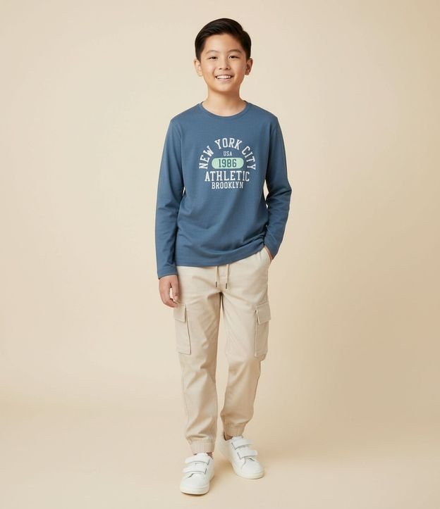 Remera Infantil con Estampa Deportiva – Talle 5 a 14 años