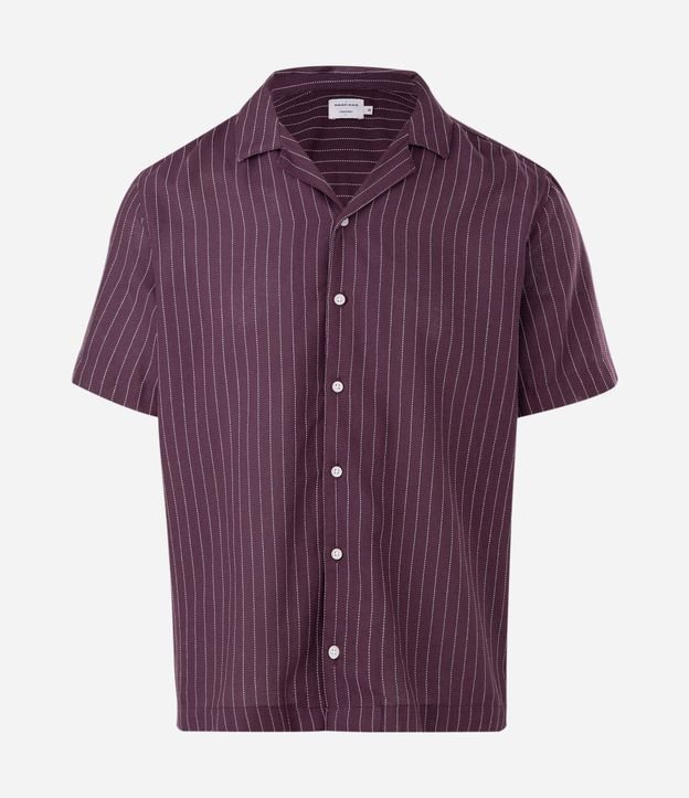 Camisa Masculina Comfort en Algodón con Textura y Rayas 5