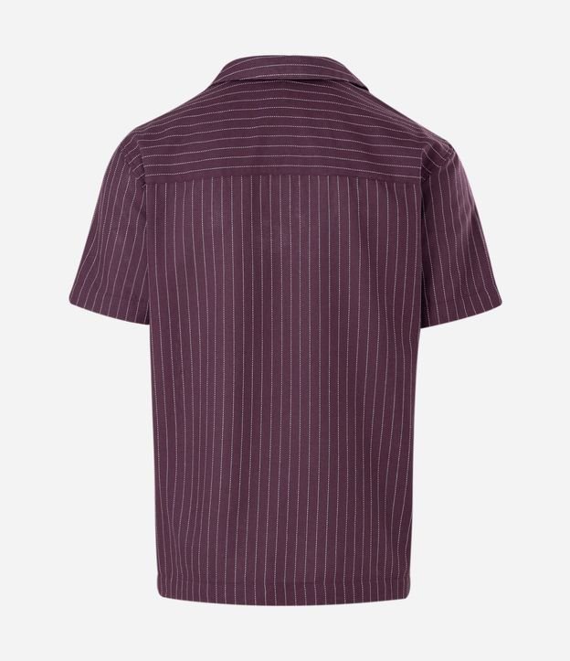 Camisa Masculina Comfort en Algodón con Textura y Rayas 6