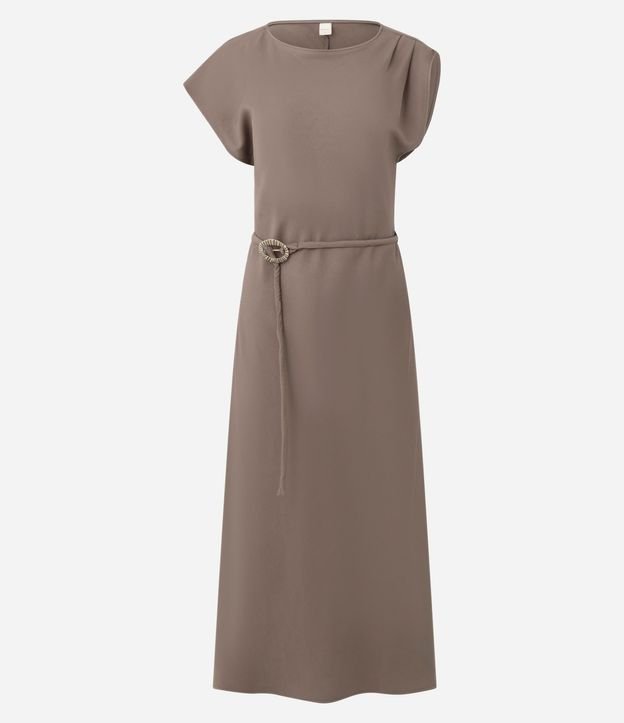 Vestido Midi Sastre con Cinturón Delicado 5