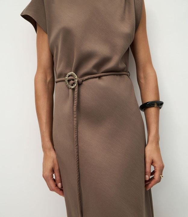 Vestido Midi Sastre con Cinturón Delicado 3