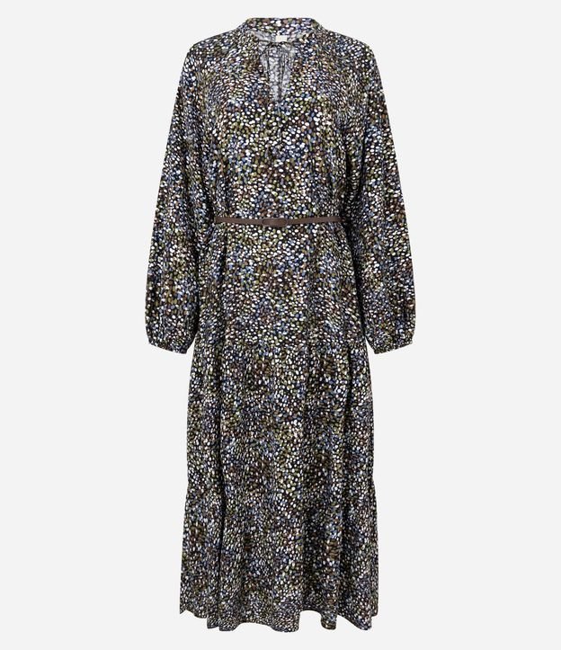 Vestido Midi em Viscose com Estampa e Cinto Fino 6