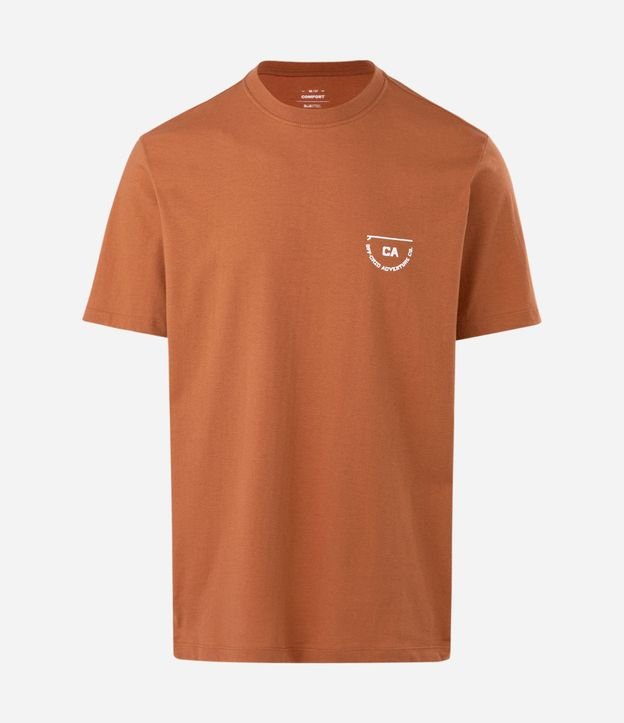 Remera Comfort en Algodón con Estampado de Letras Travelers 6