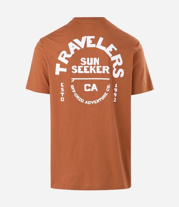 Remera Comfort en Algodón con Estampado de Letras Travelers 7