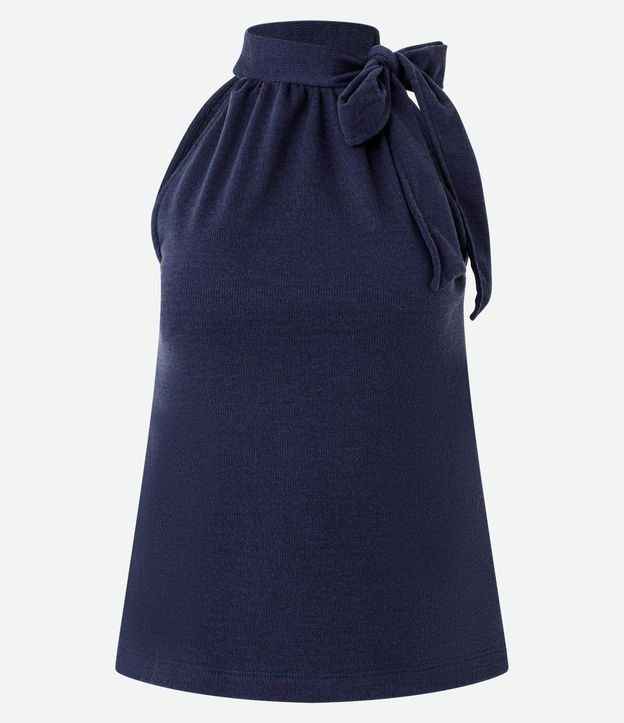 Blusa Cuello Alto con Lazo en Lazo