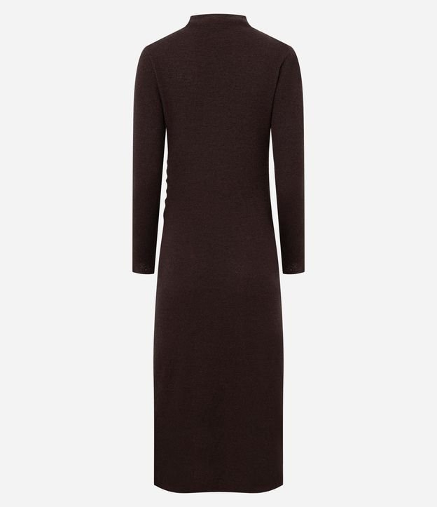 Vestido Midi en Tejido de Punto con Fruncido Lateral 10