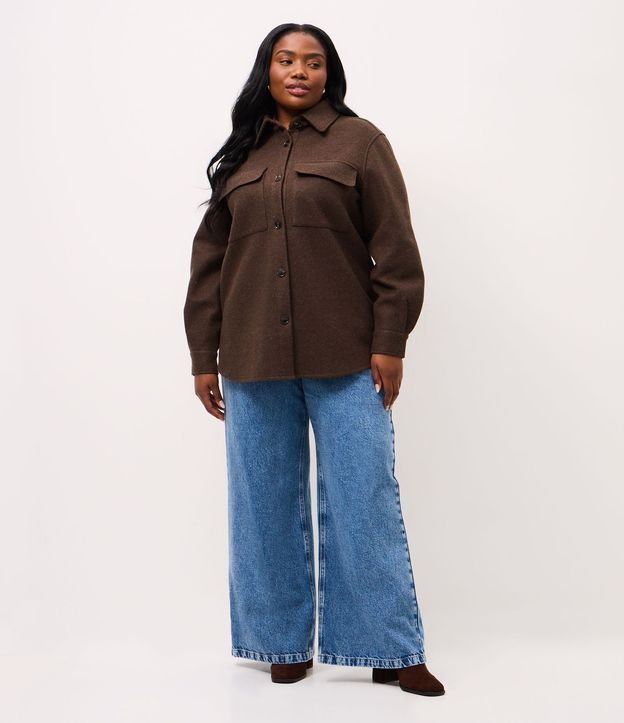 Camisa Leve en Polyvelour Alargada Curve & Plus Size 2