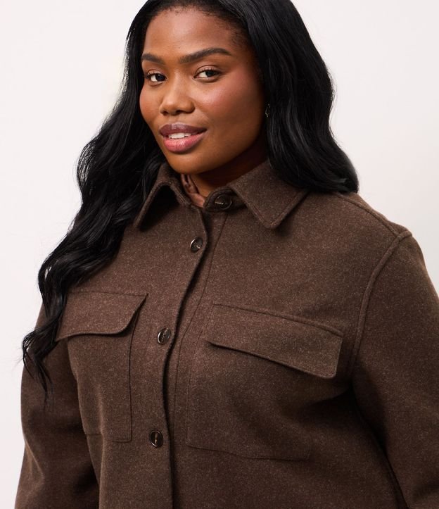 Camisa Leve en Polyvelour Alargada Curve & Plus Size 3