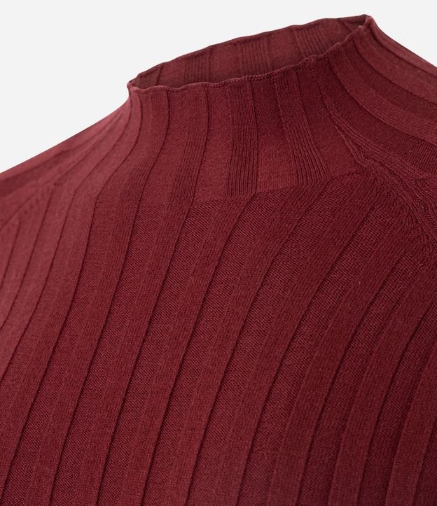Blusa en Punto con Cuello Alto y Manga Larga 6