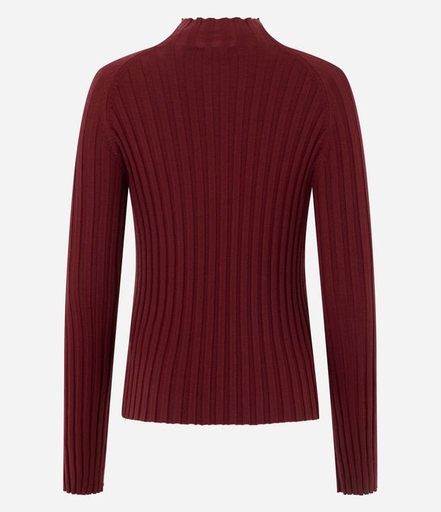 Blusa en Punto con Cuello Alto y Manga Larga 7