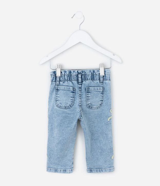 Pantalón Infantil en Jeans con Moñitas Laterales – Talle 0 a 18 Meses 2